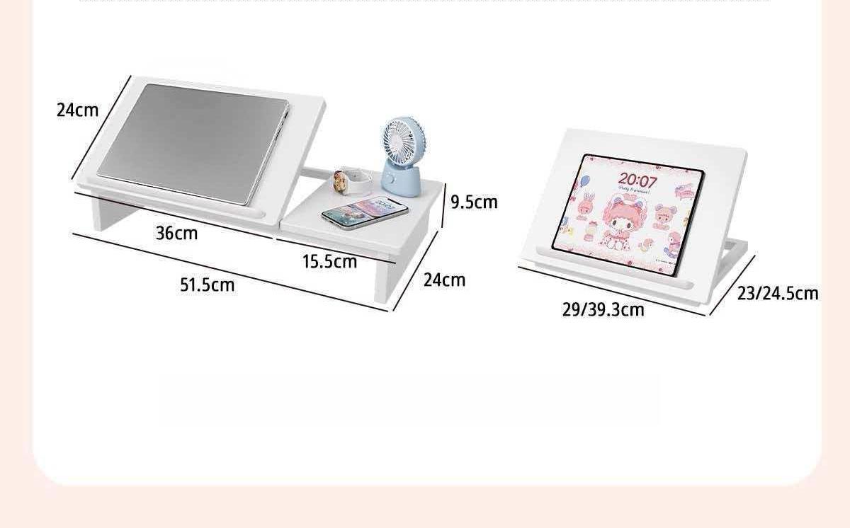 Height-adjustable computer stand, cooling rack, adjustable lift shelf, laptop desktop base, elevated support bracket