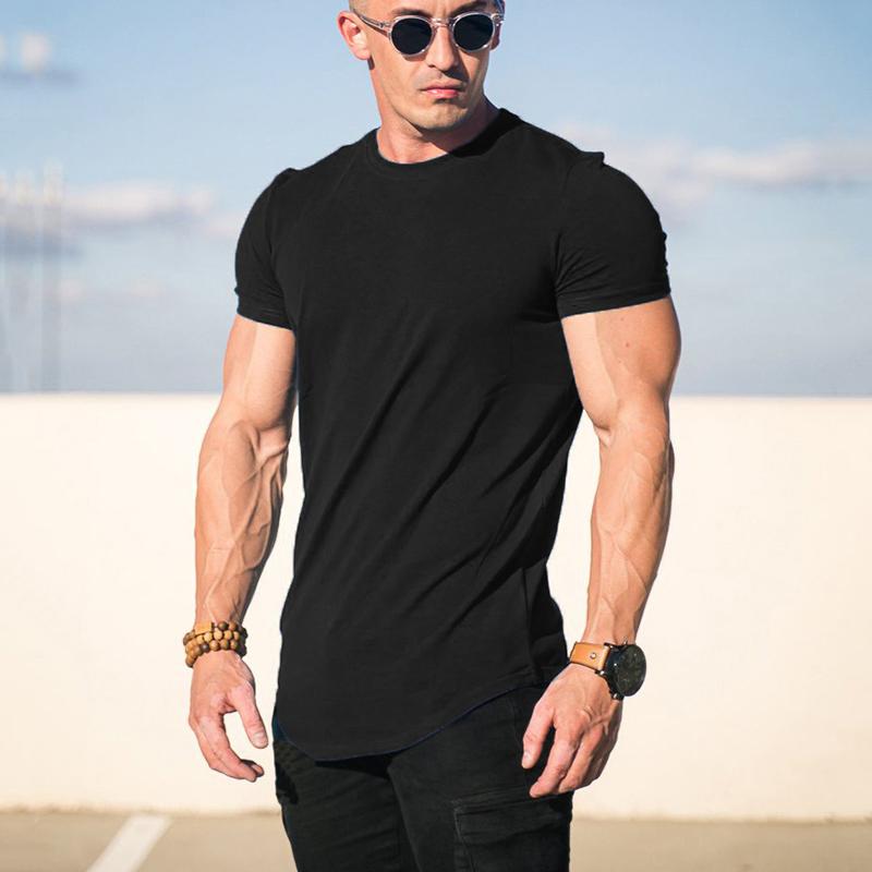 Men's Muscle Sports T-Shirts Fashion Tees Tops Short Sleeve Athletic Workout Gym Clohting Slim Fit T Shirts for Men