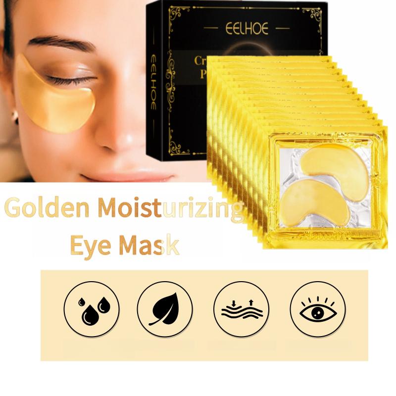 Korea Golden Collagen Eye Mask| Moisturizing and firm| Contains collagen, hyaluronic acid, Vitamin E Aloe vera| Mild formula. natural extract| available for men women