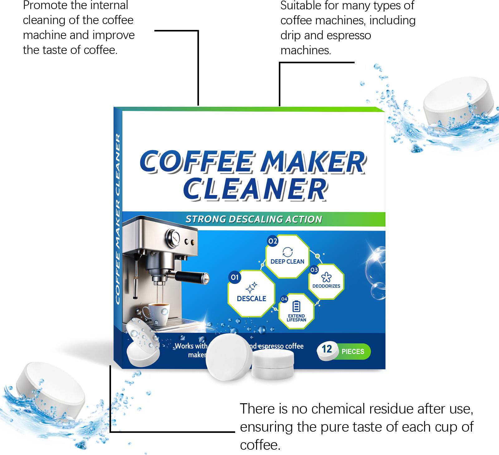 AMZ Coffee Machine Cleaning Tablets: Daily Gentle Cleaning Of Stains And Scale. Portable And Universal Coffee Machine Cleaning And Care Tablets