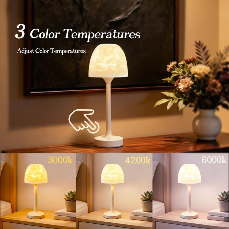 Aurora/Ocean Wave/Water Ripple Desk Lamp 16-Color Ambient Table Lamp with Control, Relaxation &Romantic Night Ambience,Suitable for Bedroom, Living Room, Study, Home,Perfect Gift for Holidays, Birthdays & Events! Bedroom lighting