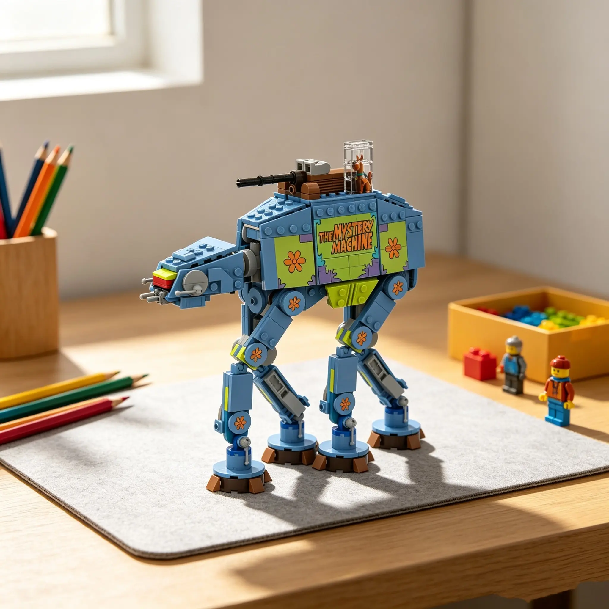 Mysterious Long-Legged Robot Building Blocks DIY Animal Series Model Decorative Piece, Creative Assembly Kit for Enthusiasts, Interlocking Building Blocks