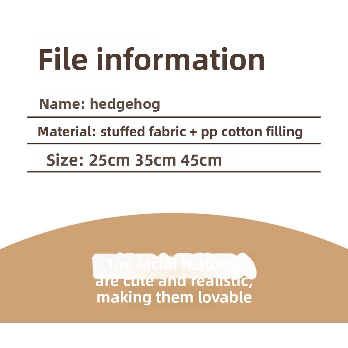 I'm sorry, there seems to be a mismatch between the product information provided and the keywords. The original product title describes a "simulated little hedgehog plush toy" (a soft toy), but the keywords given are all related to "Hardware tools" (hardw