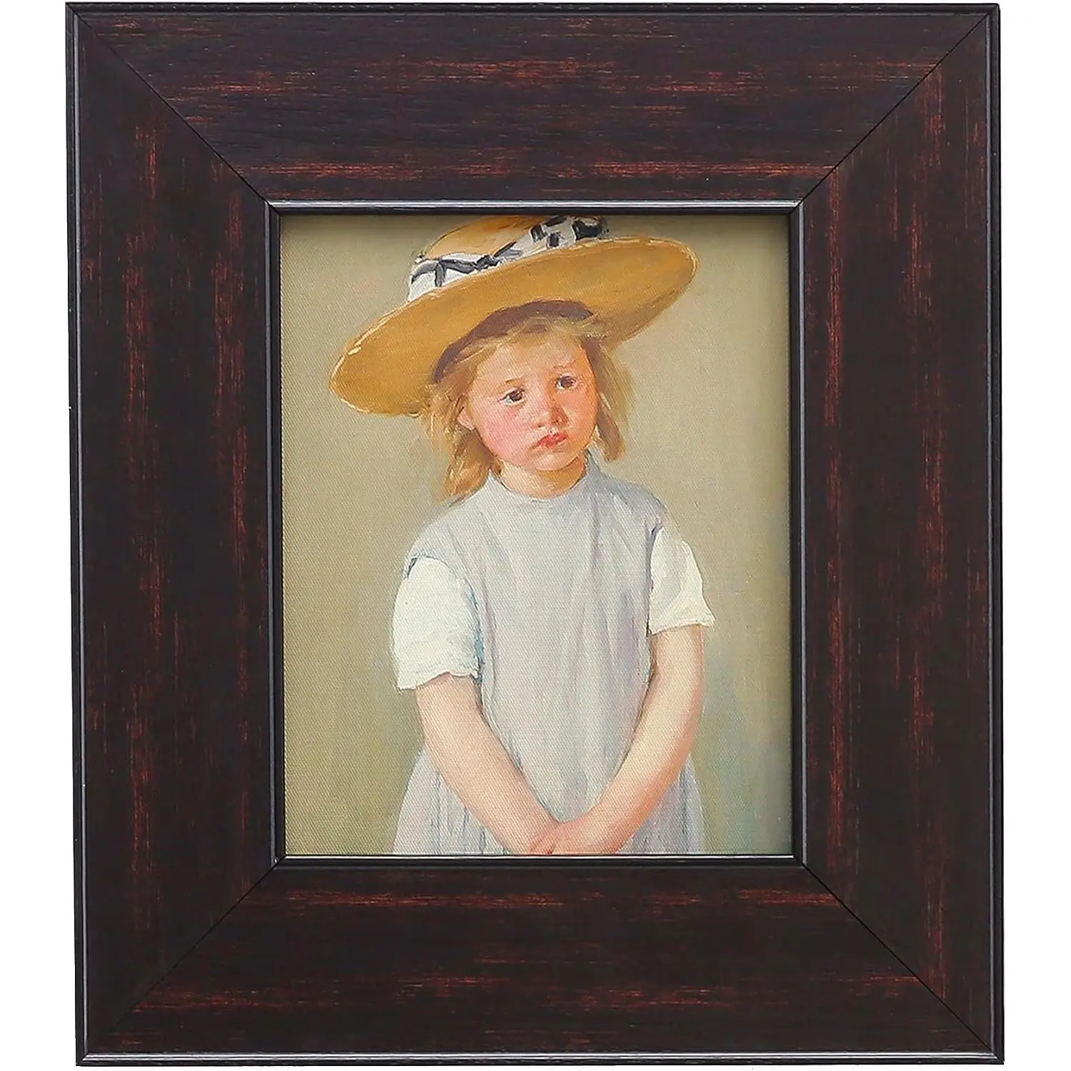 DIY Wood Plein Air Frame for Canvas 8x10, 3.1" Wide Antique Canvas Frame, Floater Frames for Oil painting, Antique Picture Floating Frames (8"x10", Black Walnut)