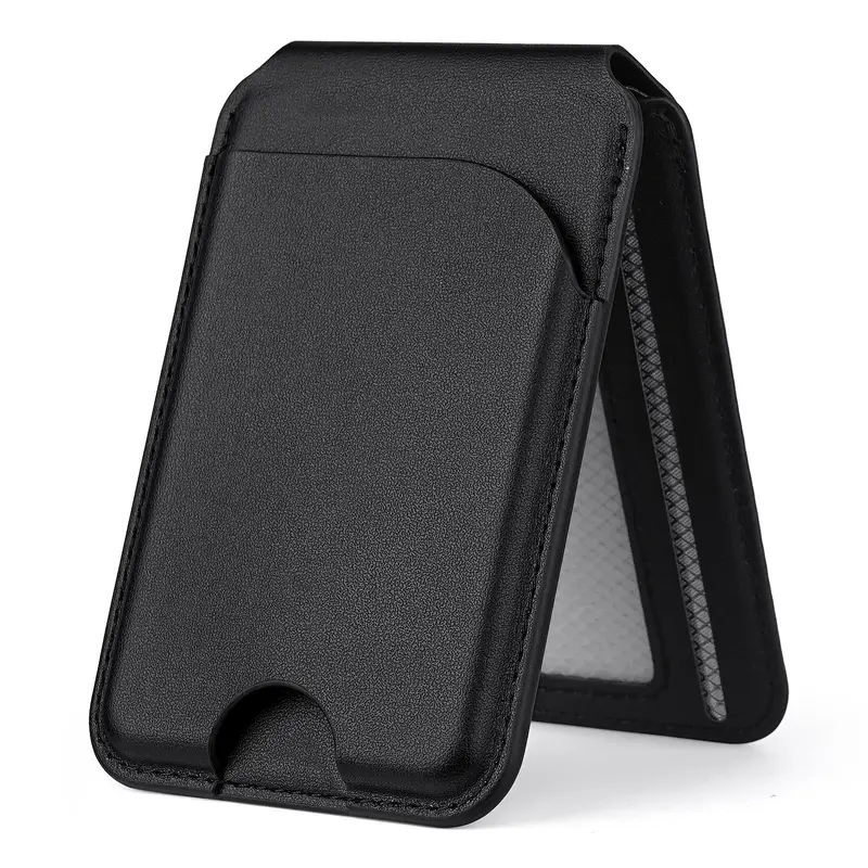 Magnetic Phone Card Holder, PU Leather Durable Magnetic Phone Card Holder, Portable Outdoor Phone Accessories Compatible with iPhone 16/15/14/13/12 Series, Durability