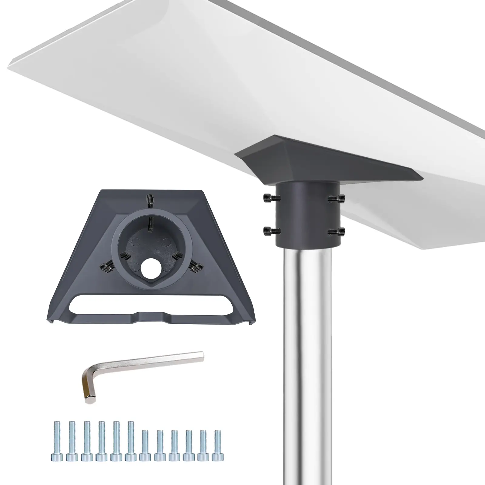 Starlink Gen3 Mount Base, Heavy Duty Zinc Alloy Pole Mount Adapter for Roof RV Outdoor Installation
