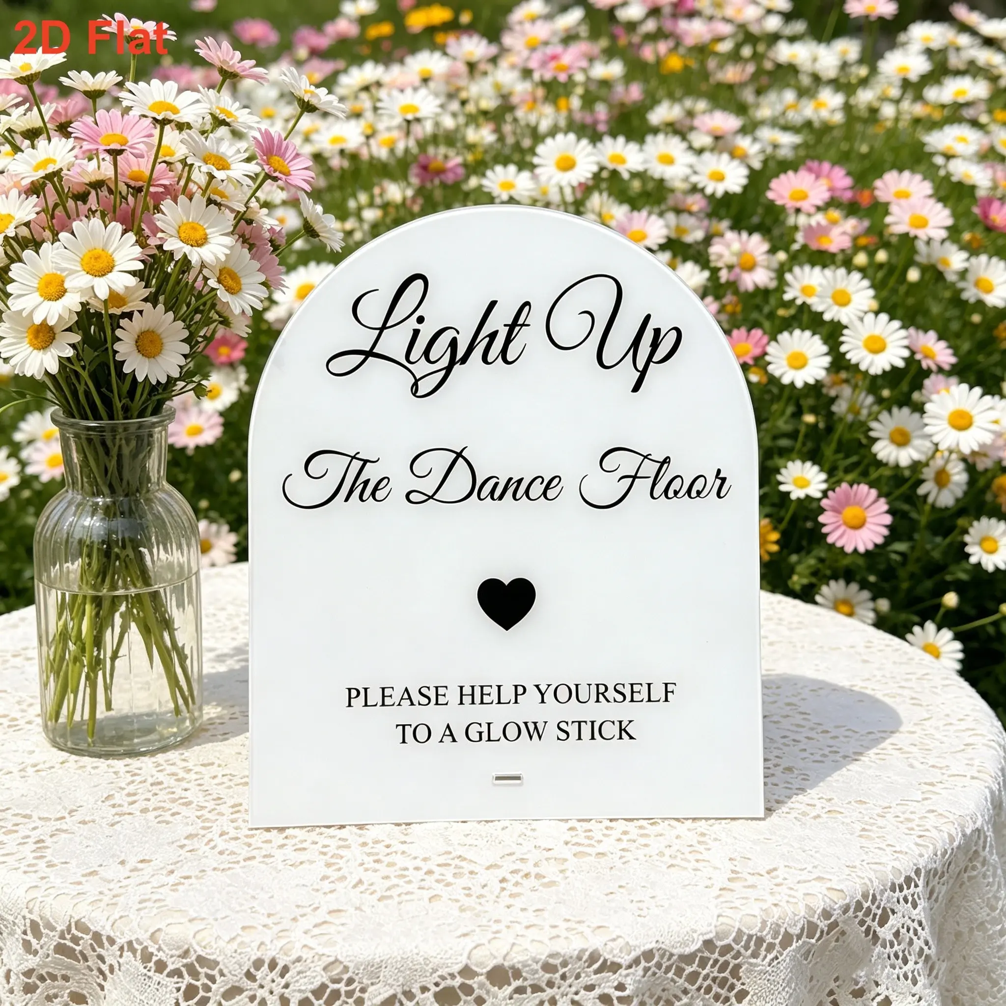 1PC, Acrylic Sign, "Light Up The Dance Floor" Party Supplies Sign, Acrylic Party Supplies Sign, Acrylic Plaque Sign.