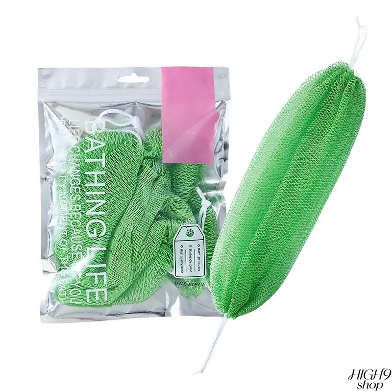 Elastic Nylon Back Exfoliating Bath Strap, Thick Foaming Shower Scrub Belt for Back Cleansing, Multi-Color Sauna Towel