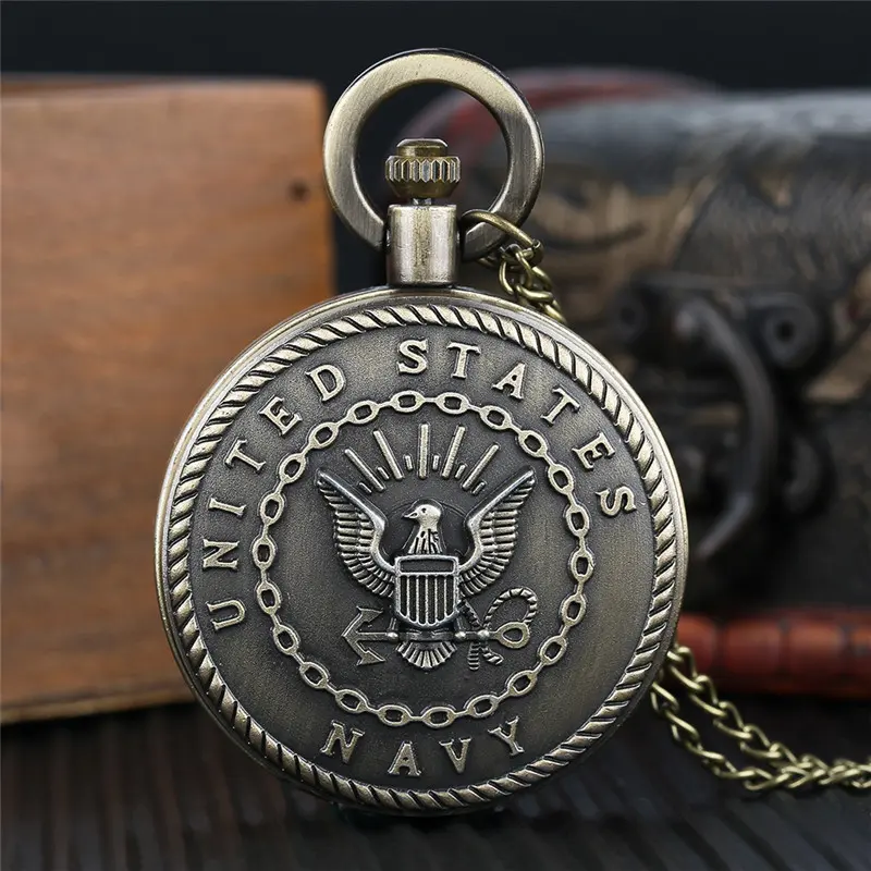 Unisex Vintage Alloy Analog Dial Nautical Pocket Watch - Collectibles Pendant with Weathered Emblem, Alloy Strap, Quartz Drive, Round Retro Look, Built-In Batteries, Non-Waterproof for Retro Enthusiasts, Not Waterproof, Batteries Built-In, Simple