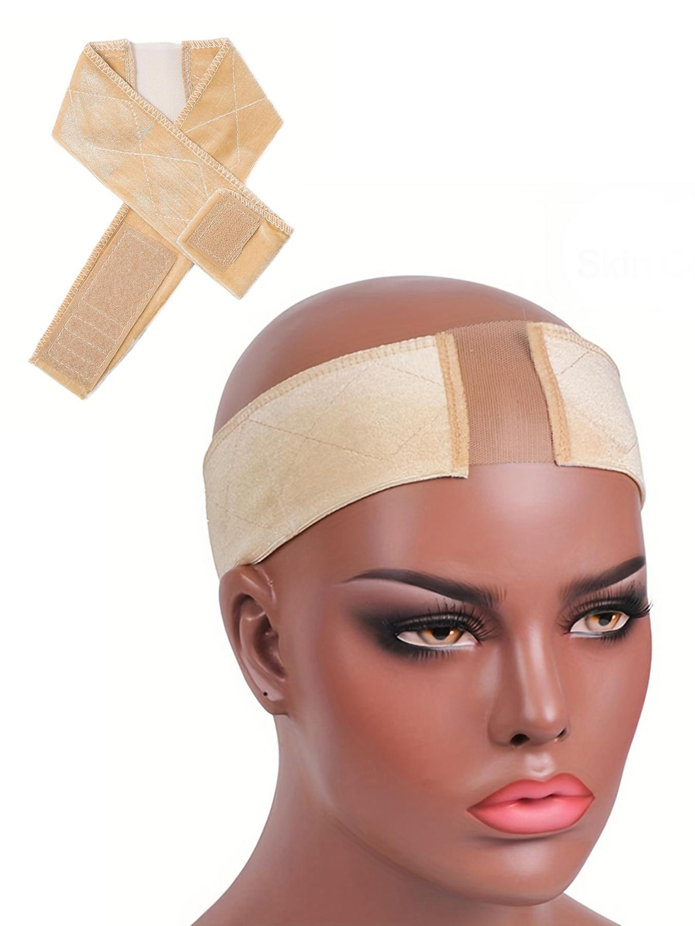 Women's Wig Grip Band, Adjustable Soft Headband with Transparent Lace, Non Slip Velvet Wig Grip Band, Keeps Your Wigs and Head Scarves Secure