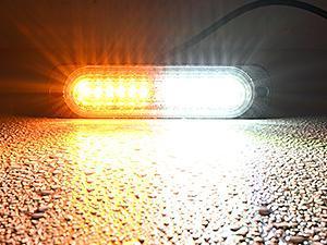 Nilight 8PCS 8x12 LED Surface Mount Strobe Lights, Aluminum Shell, 12v-24v Power, Sync Control, Free Wiring, High-Visibility Amber White LED Lights for Cars, Day/Night Safety