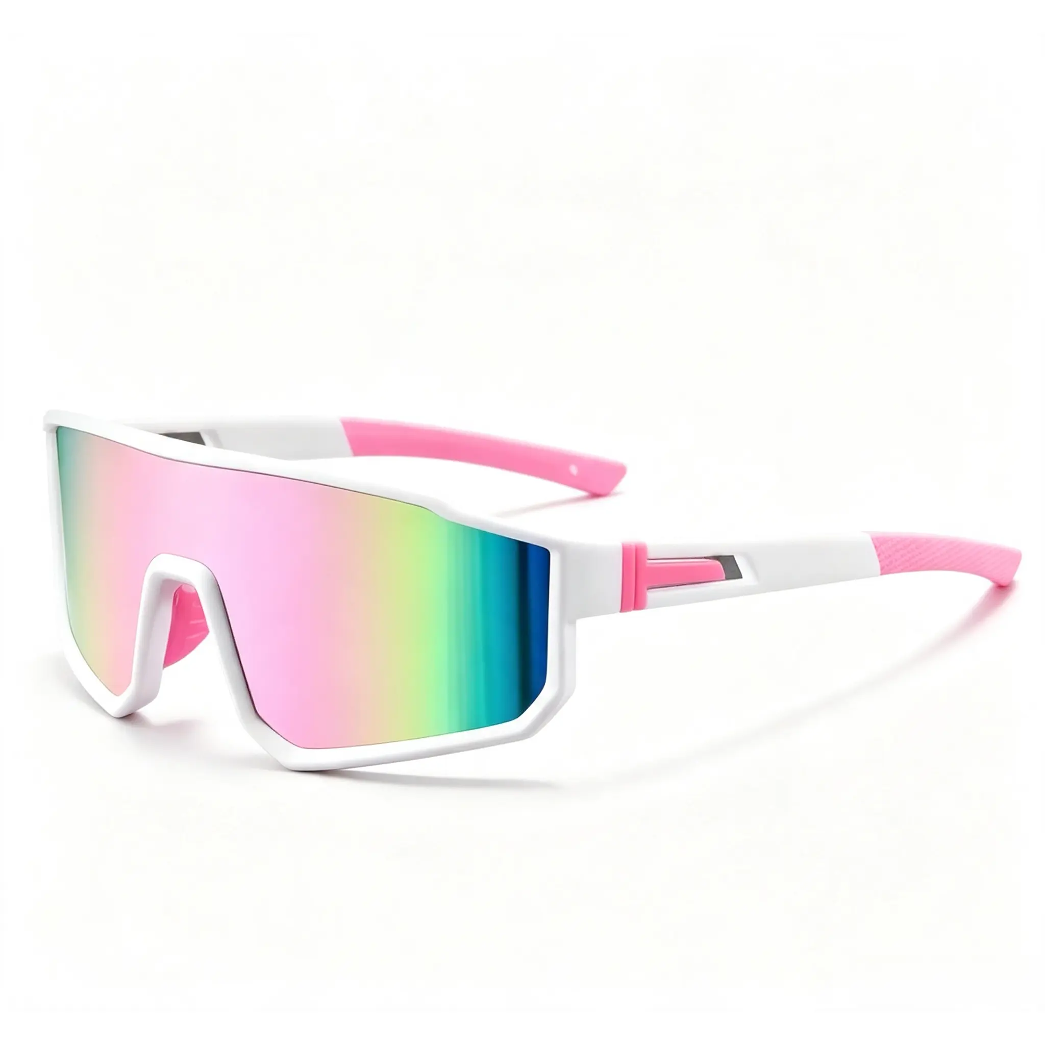Women's Cycling Sunglasses, Outdoor Sports Large Frame 1-Piece Goggles, Fashionable Colorful Design-1