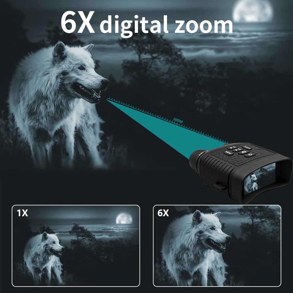 Night Vision Goggles-Night VisionBinoculars,2000 mAh Battery,7 Levels Infrared,6XDigital Zoom,Wildlife Observation,Hunting,Camping