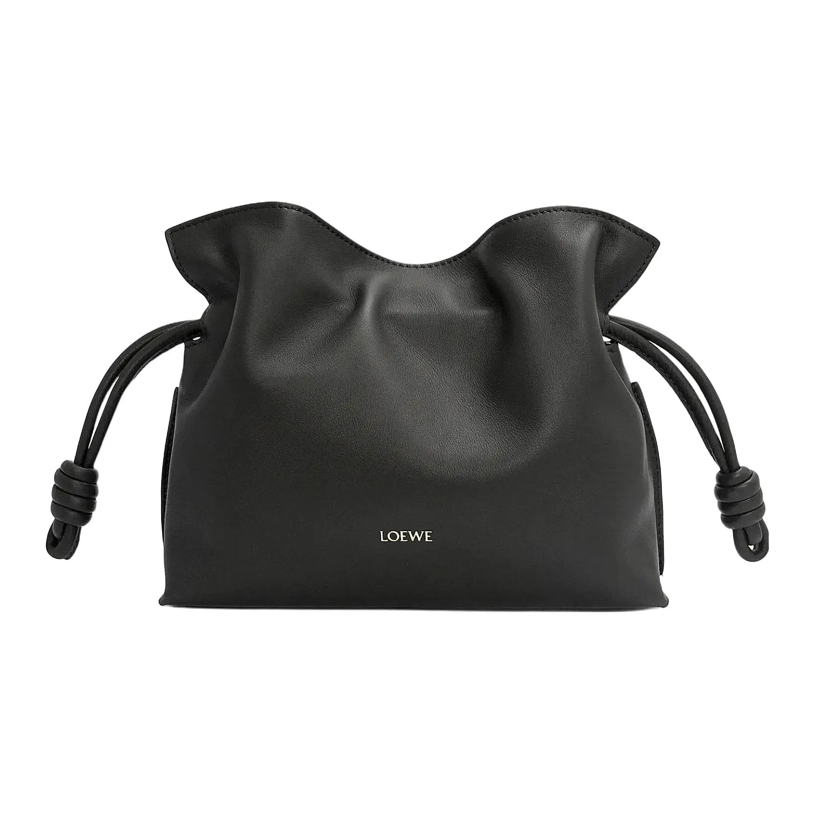 LOEWE Flamenco Mini Handbag for Women – Removable Adjustable Strap with Magnetic Closure, Nappa Leather, Black