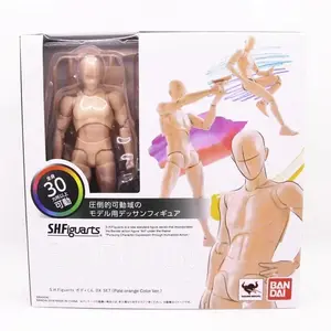 15cm Multi-joint movable Figure SHFiguarts BODY KUN / BODY CHAN Grey / Orange Color Ver PVC Action Figure Collectible Model Toys