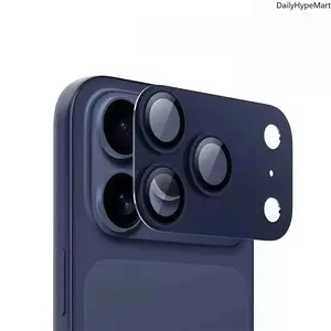 Metal Frame Camera Lens Protector for iPhone 17 Pro Max HD Tempered Glass Anti Scratch Clear Shield Ring Cover Case Friendly Smartphone Accessories
