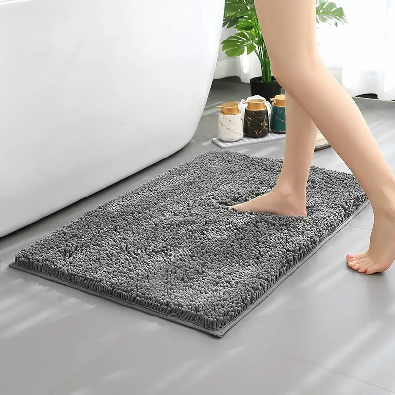 Super Soft Absorbent Chenille Bath Mat, Bathroom Rug, 31x20 Inch, Home Decor Accessory for Bathtub and Shower Floor