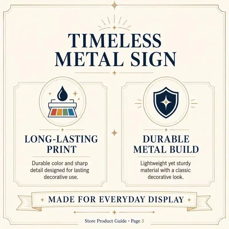 Metal Sign After-Sale Instructions Manual