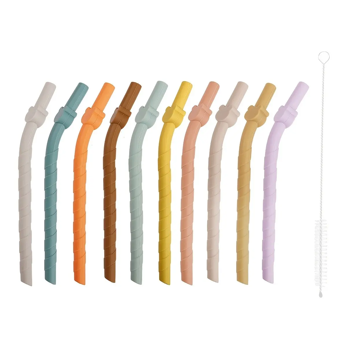 Bendable Silicone Straw, Large Diameter Foldable Soft Straw for Milk Tea and Fruit Juice, Durable and Reusable Drinking Straw