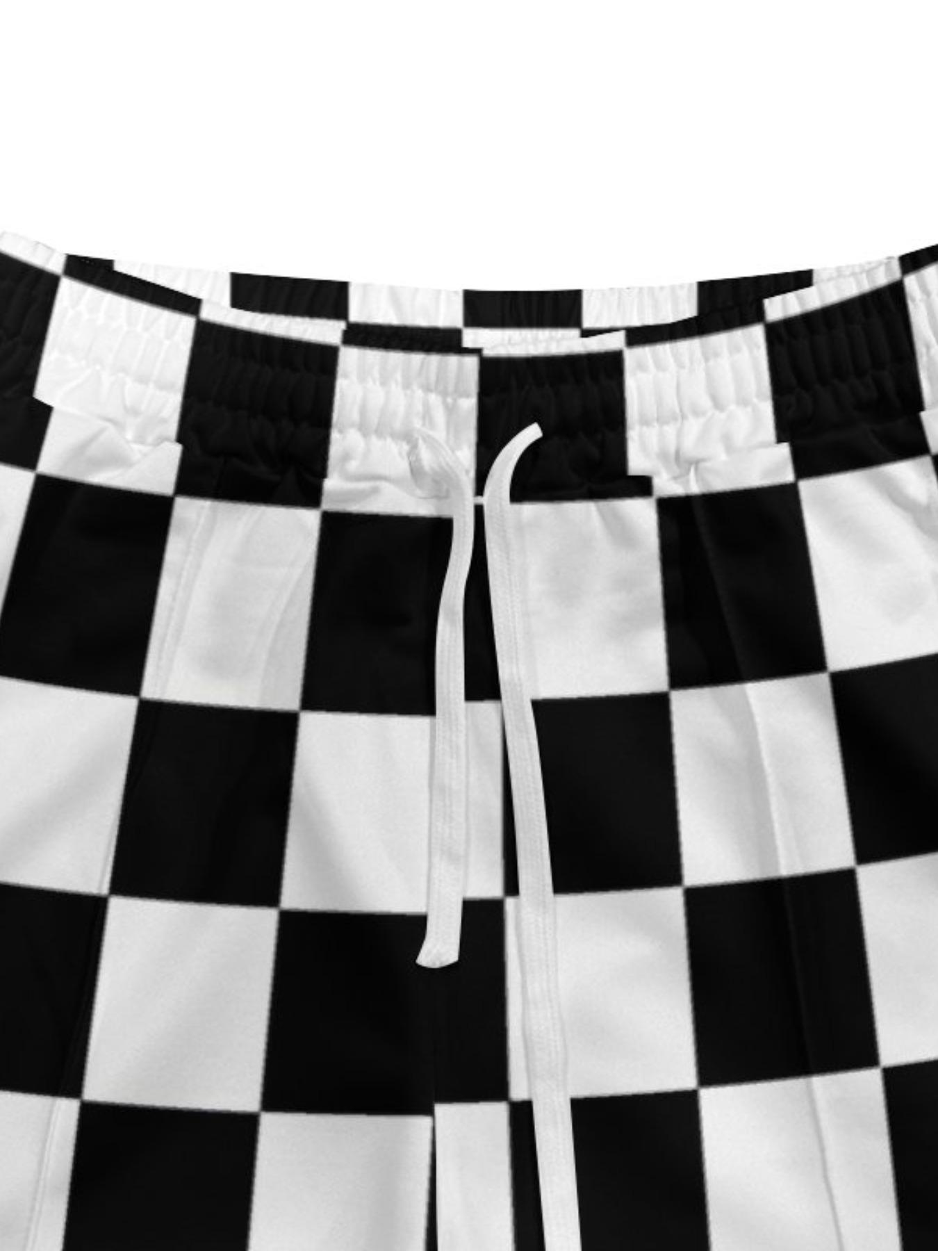 Men's All Over Print Drawstring Waist Pants, Regular Fit Casual Comfy Pocket Straight Leg Trousers for Daily Wear, Men's Bottoms for All Seasons