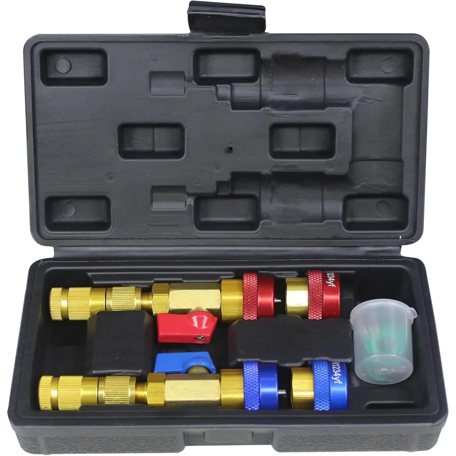 R134A R1234YF Air Condition Valve Core Quick Remover Installer Tool Kit, for Standard and JRA Valve Core Couplers
