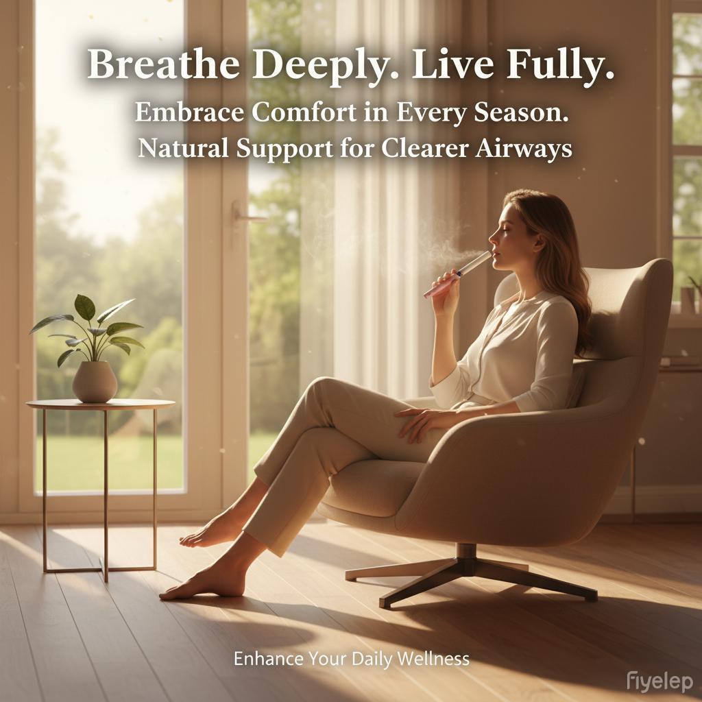 Wellness -Focused Herbal Respiratory Stick 2026 New Mullein Extract for Dual Care of Breathing & Sleep 1200 High-Value Uses Extra Strength Lung Cleansing  3