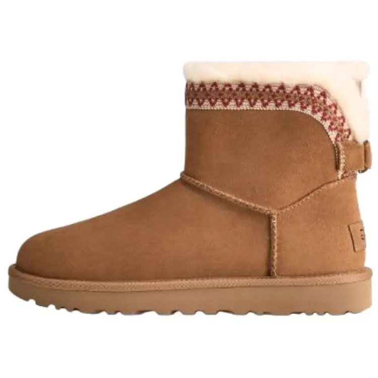 UGG Classic Novelty Sheepskin Warm Slip-On Comfortable Snow Boots 1174517-CHE