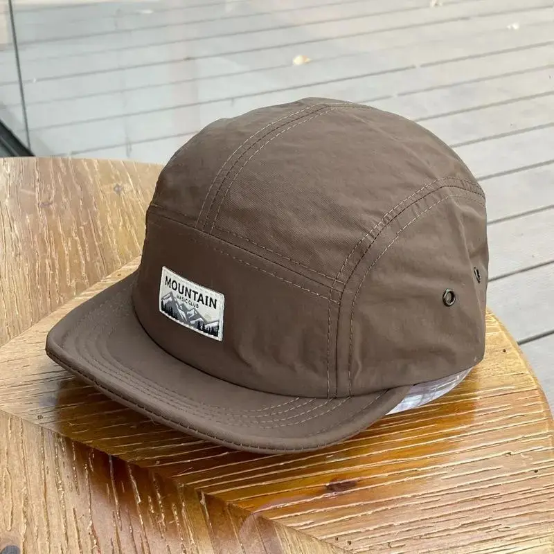 5 Panel Short Brim Cap for Men Women, Lightweight Quick Dry Cooling Running Hat with Breathable Adjustable Design, Outdoor Sports Hat for Hiking, Camping, Travel, Fitness and Summer Daily Wear