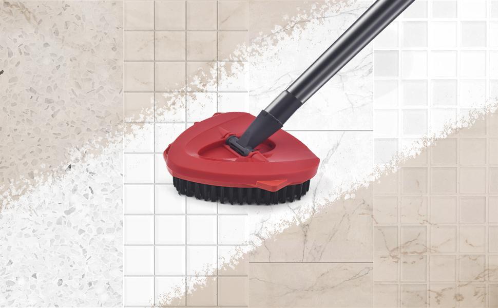 BASIC SUPPLY Upgrade Scrub Brush 2 Pcs Spin Mop Scrub Brush Replace Heads Compatible with O Cedar EasyWring 1 Tank System, for Ocedar Scrubber mop Head Attachment (2PCS Scrub Brush (1-Tank) 1)