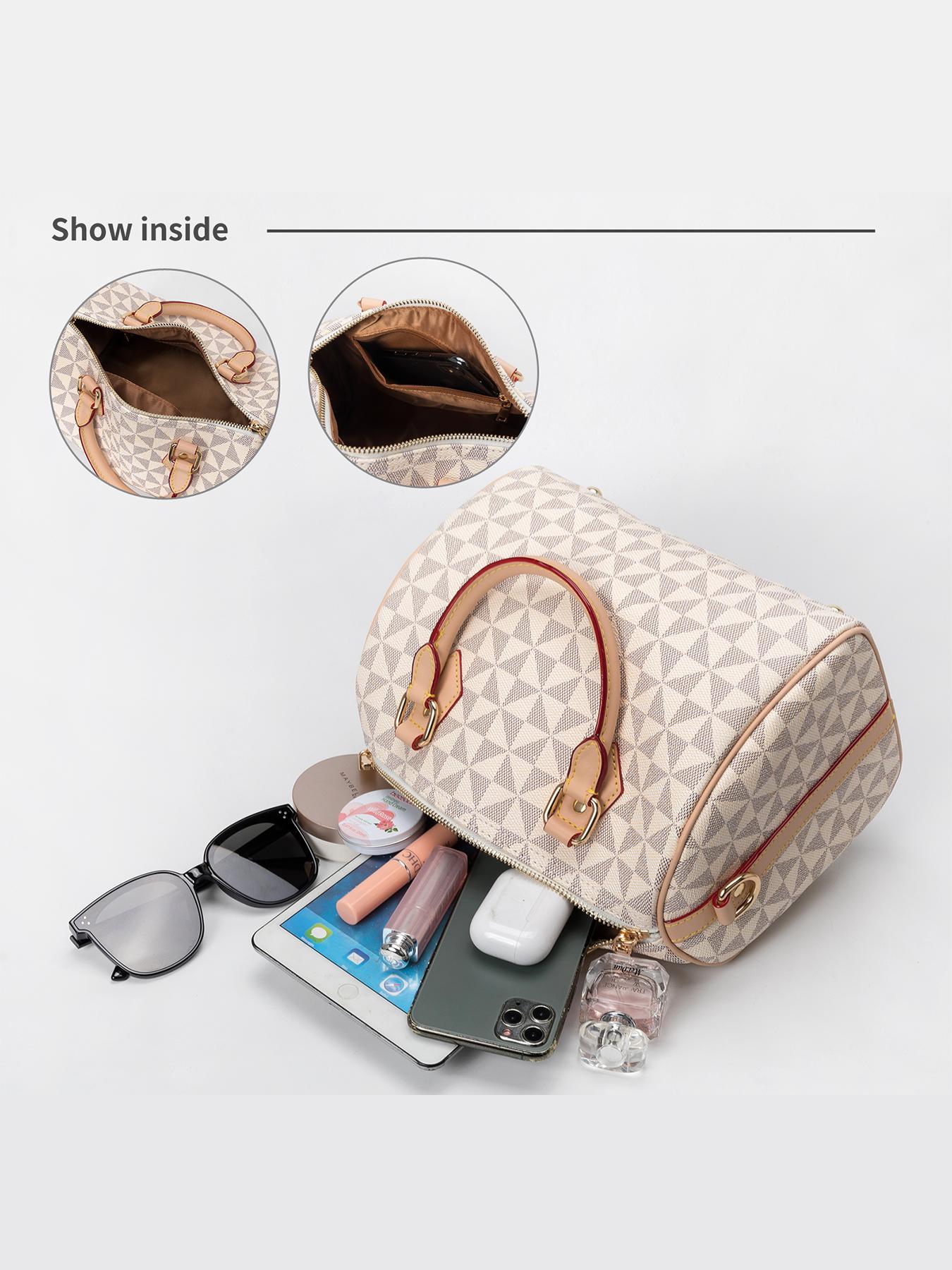 Fashionable Geometric Pattern Crossbody Bag, Lightweight Zipper Shoulder Bag with Adjustable Strap, Trendy All-match Commuter Bag for Daily Used, Purse Women, Unique Bags, Everyday Bags, Sling Purse, Adjustable Strap Satchel, Fashionable Patterned Bag