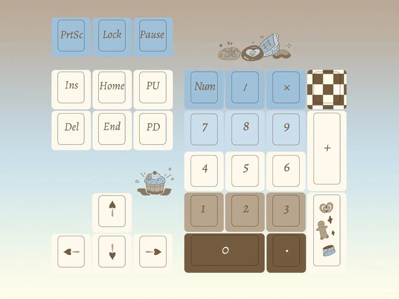 130 Keys PBT Keycaps Sea Salt Chocolate Theme Cute Keycaps Cherry Profile Dye Sublimation Custom Key Caps Set for Cherry Gateron MX Switches Mechanical Keyboards