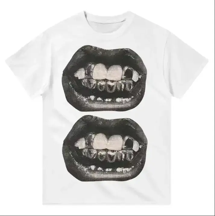 [Graphic Tee][Graphic Tee]Women's Cotton Double Grillz T-Shirt - Classic, Fitted, Oversized Options, Round Neck, Short Sleeve, Streetwear, Tropical Style, Gift for Men & Women, Menswear Top, Underwear Layer alligator alcatraz funny father-in-law meme