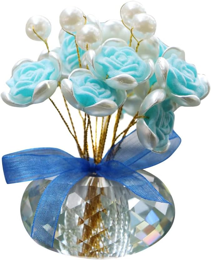 New crystal rose car, home, bedroom, living room, center console, desktop creative decorations, perfect for Halloween, Christmas, Thanksgiving, Valentine's Day gifts, three colors to choose from!