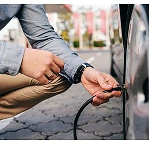 Brass Locking Tire Air Chuck with Clip Adapter, Leak-Proof Inflator Nozzle Connector Accessory for Vehicle Air Compressors and Tire Pumps