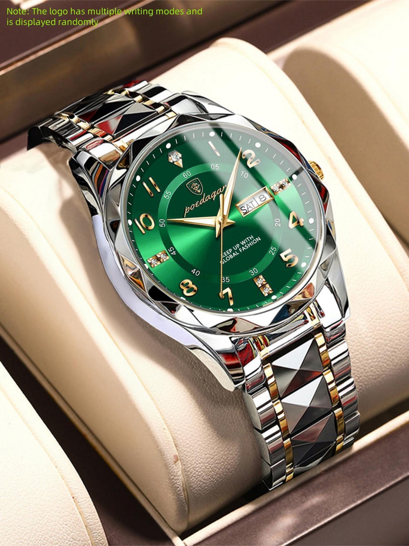 Business Fashion Analog Quartz Watch, Fashion Waterproof & Luminous Watch for Men, Trendy All-match & Exquisite Watch for Birthday Gift with Box, Business Fashion Watches