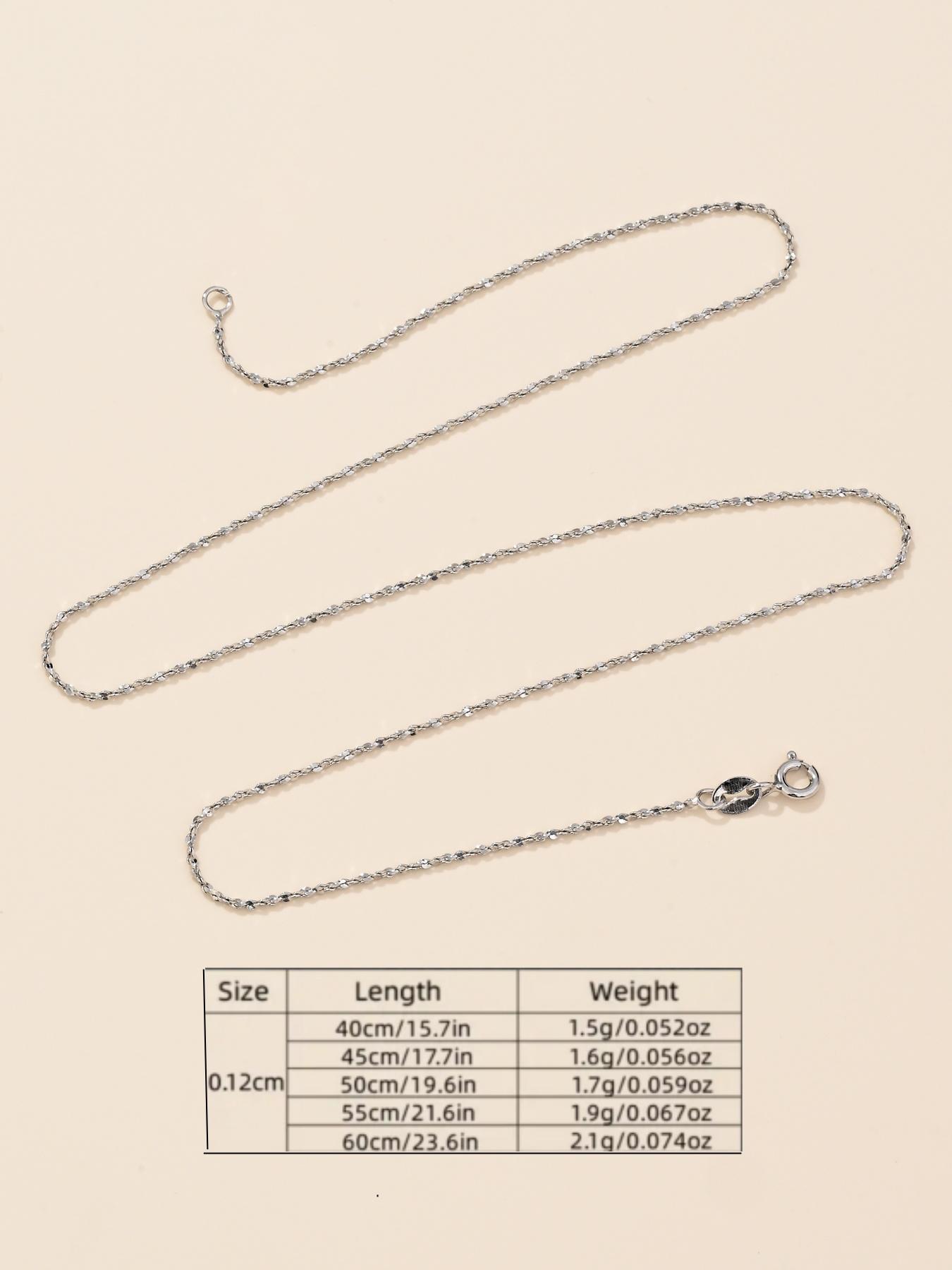 925 Sterling Silver Glitter Design Necklace for Women, Fashion Jewelry for Party, Daily Clothing Decor, Trendy All-match & Exquisite Jewelry for Birthday Gift