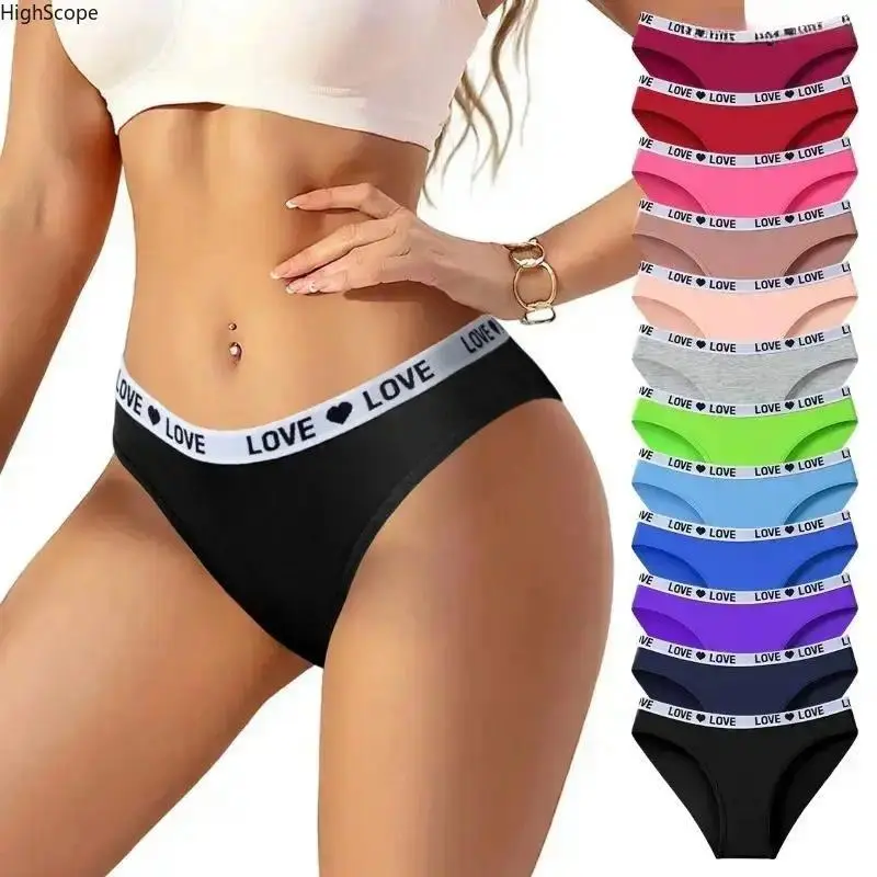 Women's Sports Underwear, 12-Pack Cotton Panties, Soft Breathable Hipster & Mid-Rise Briefs, Mixed Color for Everyday Comfort, Mixed Color-12Pcs