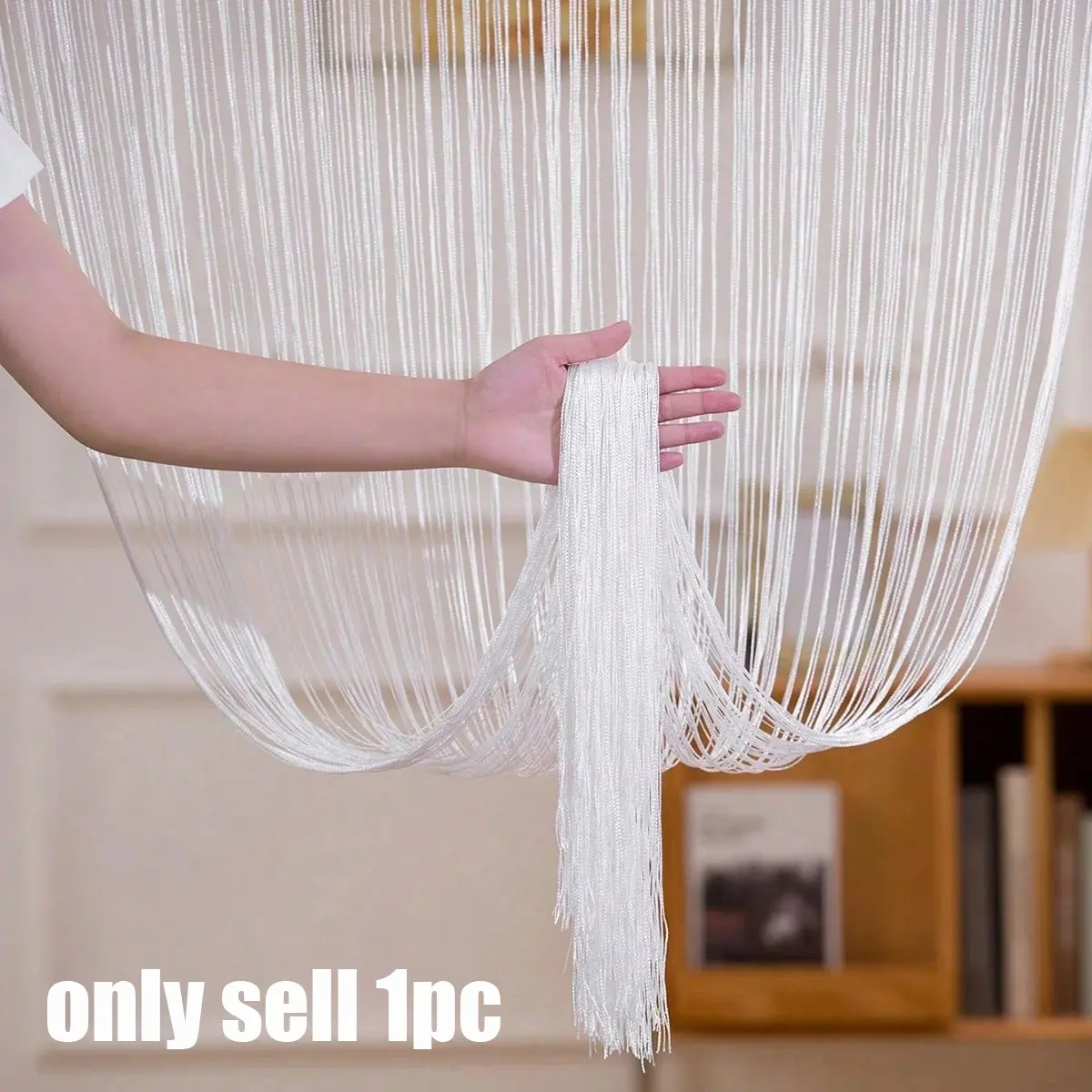 100x200cm Straight Curtain, Wedding Decoration Door Curtain, Home Decor Curtain, Finished Hanging Curtain Divider, Room Partitioning