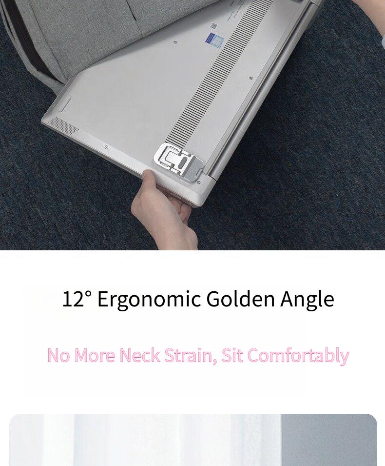 Zinc alloy laptop invisible stand bracket mini portable height-increasing foot pad cooling rack base pad