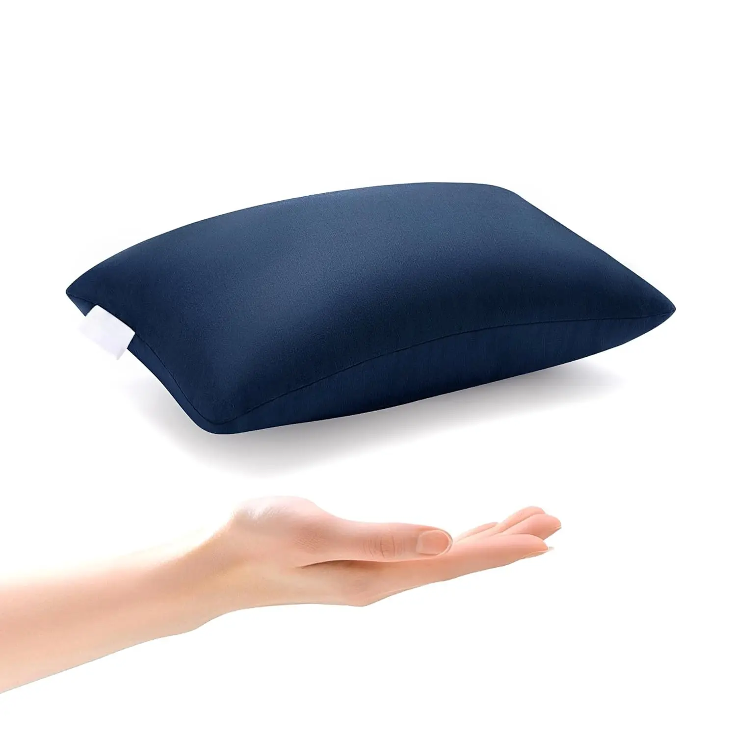 Small Pillow 11"x7"x2.5" for Travel and Camping with Name Tag Mini  Pillow for Room Couch Sofa Chair and Outdoor  Air Nap    Rest Pillows, Navy Blue