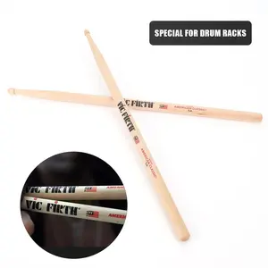 2-4pcs Drumsticks 5A/7A Drum Sticks Consistent Weight and Pitch Mallets American Hickory Natural for Acoustic/Electronic Drums