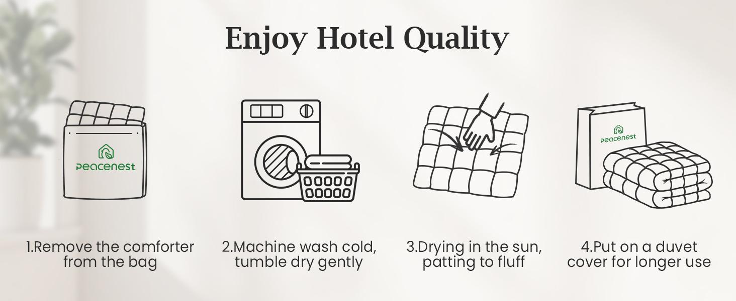 Queen Size Goose Feather Fiber and Down Comforter Duvet Insert All Season Hotel Luxury Bedding Comforters Soft Medium Warmth 88x88 Inches Dark Grey