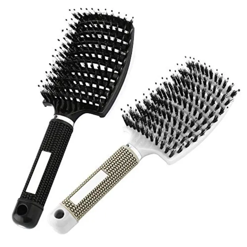 Anti-Static Massage Comb, Cushion Hair Care Comb, Detangles Wet Curly Hair, Portable Styling Brush, Nylon Salon Grade Care, Magnetic Scalp Massage