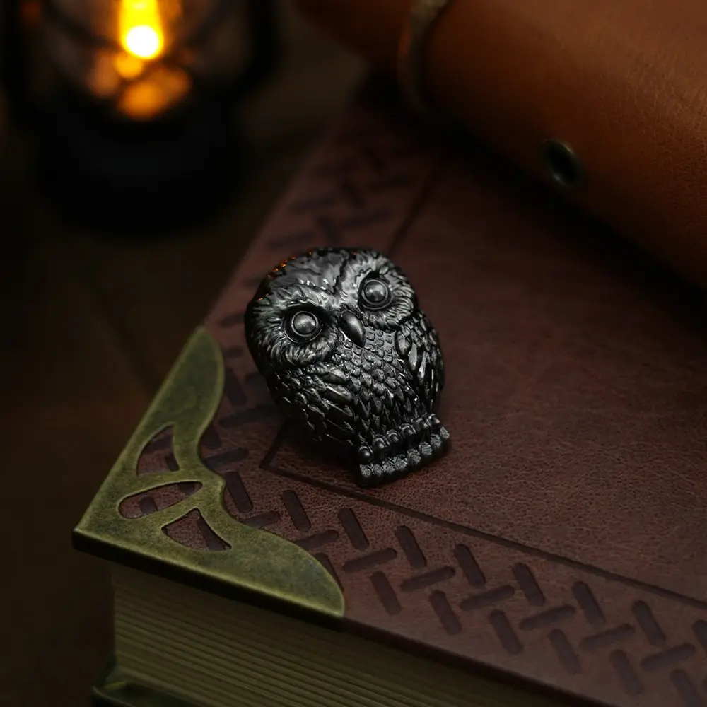 Warner Bros Harry Potter Owl Hedwig Ring, Antique Silver Color Metal Alloy, Official Licensed, Fan Collectible, Birthday Christmas Halloween Gift