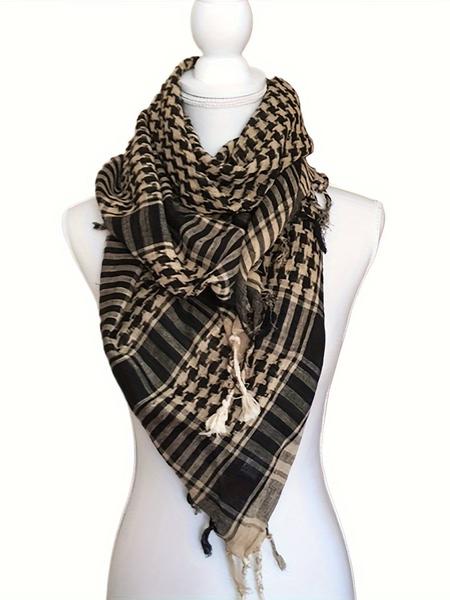 Unisex Tactical Desert Scarf, Arabic Design, Ideal for Motorcycle Use, Perfect for Shotgun Masks, 100x100cm Multi-Functional Gear