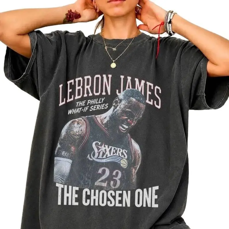 [Sale Up To 50%] Unisex LeBronnn James 23 T Shirt, Basketball Graphic Tee, Vintage Sports Shirt, The Chosen One Streetwear, Basketball Fan Gift, Hoop Culture Tee