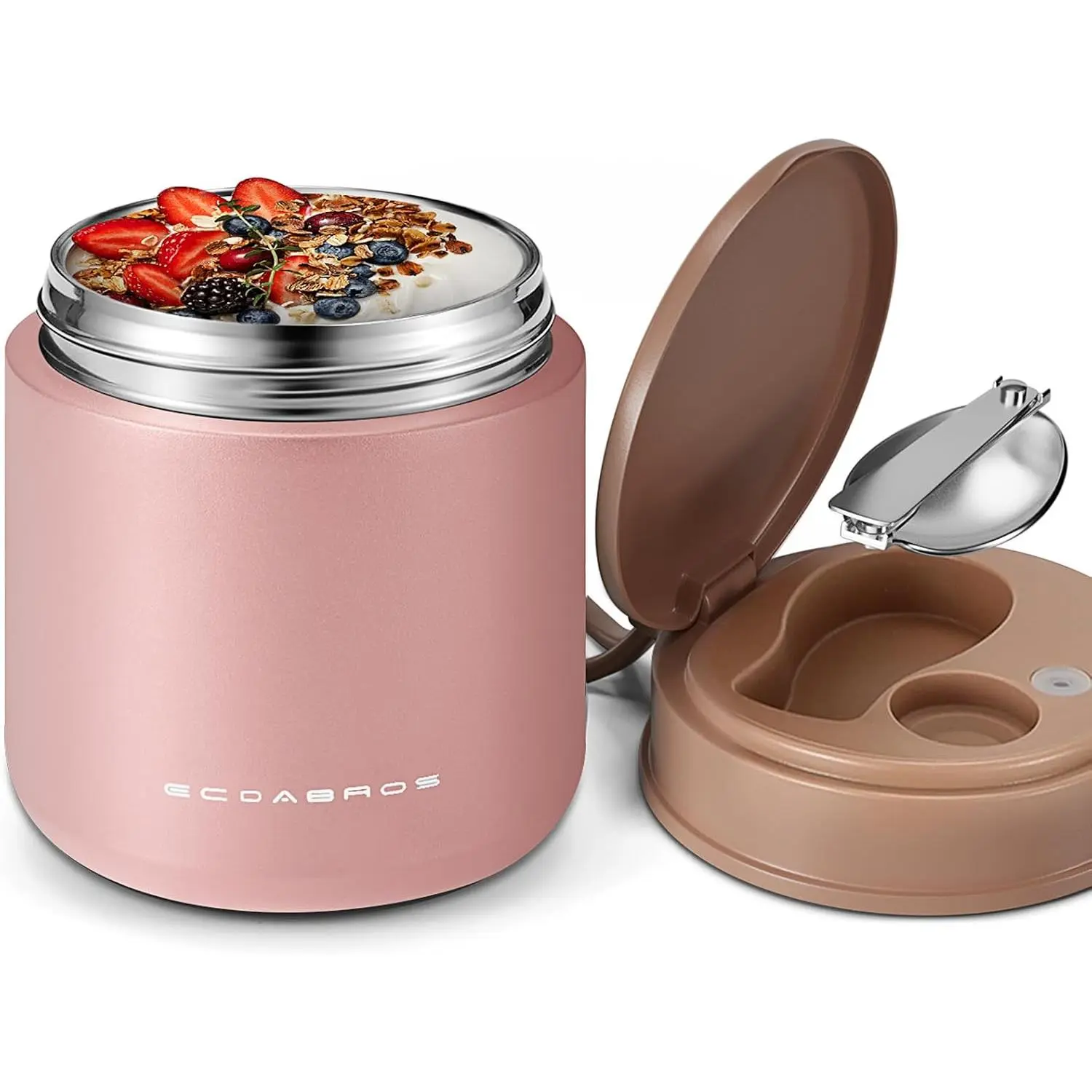 Thermo  Jar for Hot , 15.2 oz Vacuum Insulated Hot & Cold Lunch Container with 316 Stainless Steel Interior, Wide Mouth Soup Jar for School ()