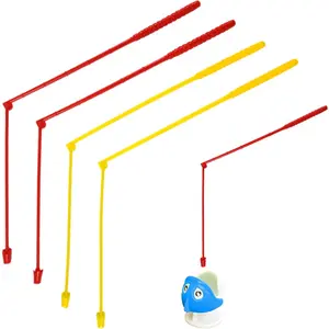 Fishing Game Replacement Rods – 4-Pack, Non-Magnetic Poles Compatible with Rotating Fishing Games – Lightweight Plastic Rods for Kids Fishing Toy Setsfidget toys