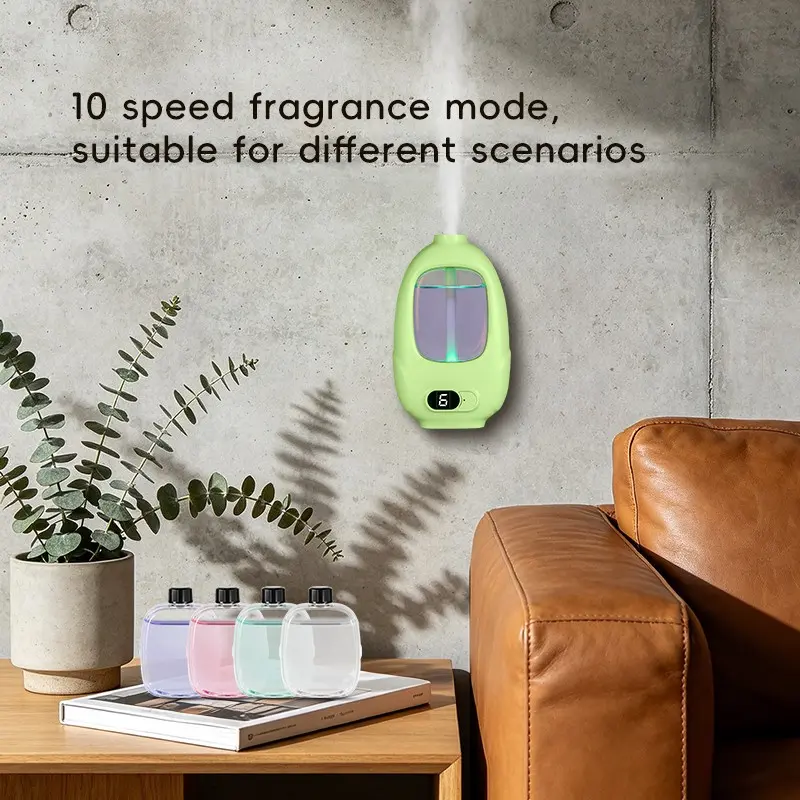 Smart Essential Oil Diffuser, Ultrasonic Aroma Dispenser, 9 Timer Modes, Silent Design, Wall & Desk Mount, Multi-Scene Use, Fresh Fragrance
