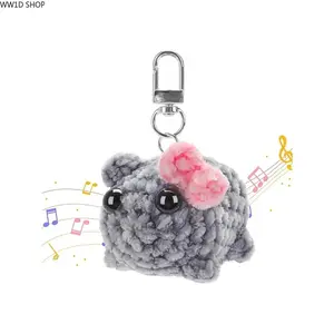 Plush Hamster Keychain  Plush Hamster Keychain for Women and Girls, Soft Handmade Animal Pendant with Sound Feature, Decorative Bag Charm for Daily Use